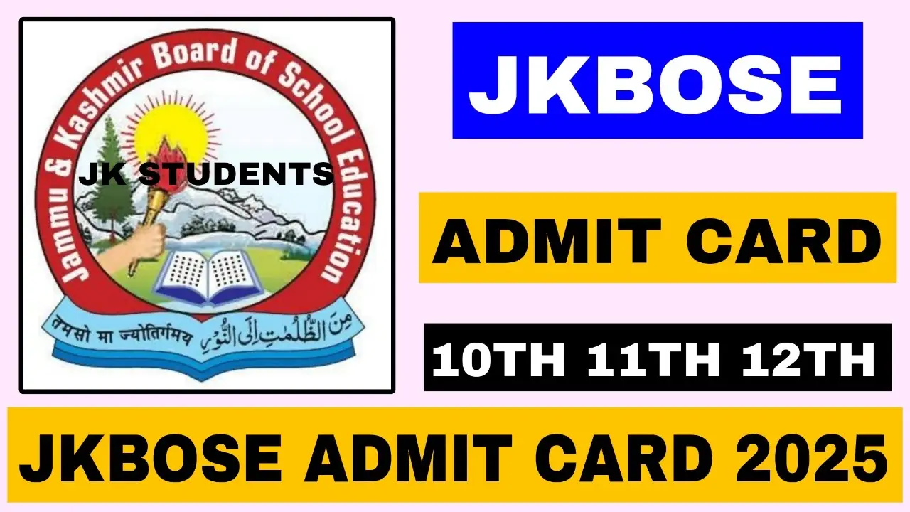 JKBOSE 10th 11th 12th Admit Card 2025
