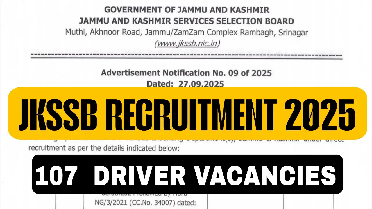 JKSSB Recruitment 2025