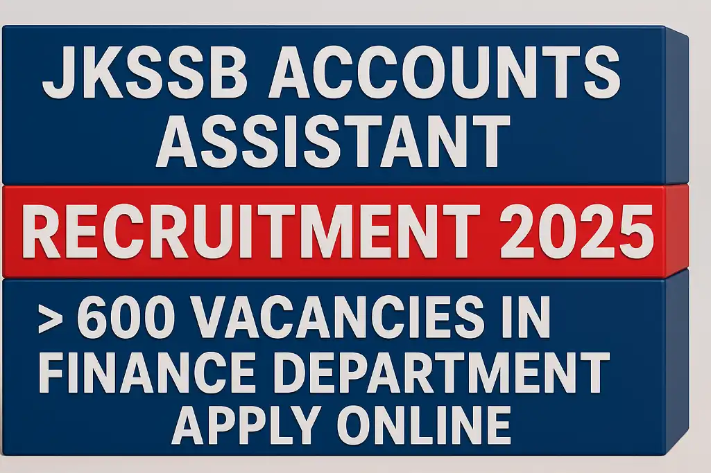 JKSSB Accounts Assistant Recruitment