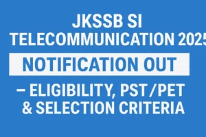 JKSSB SI Telecommunication 2025