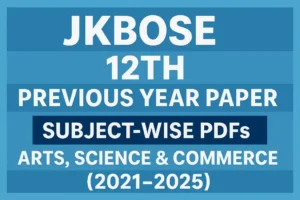 jkbose 12th Previous Year Papers