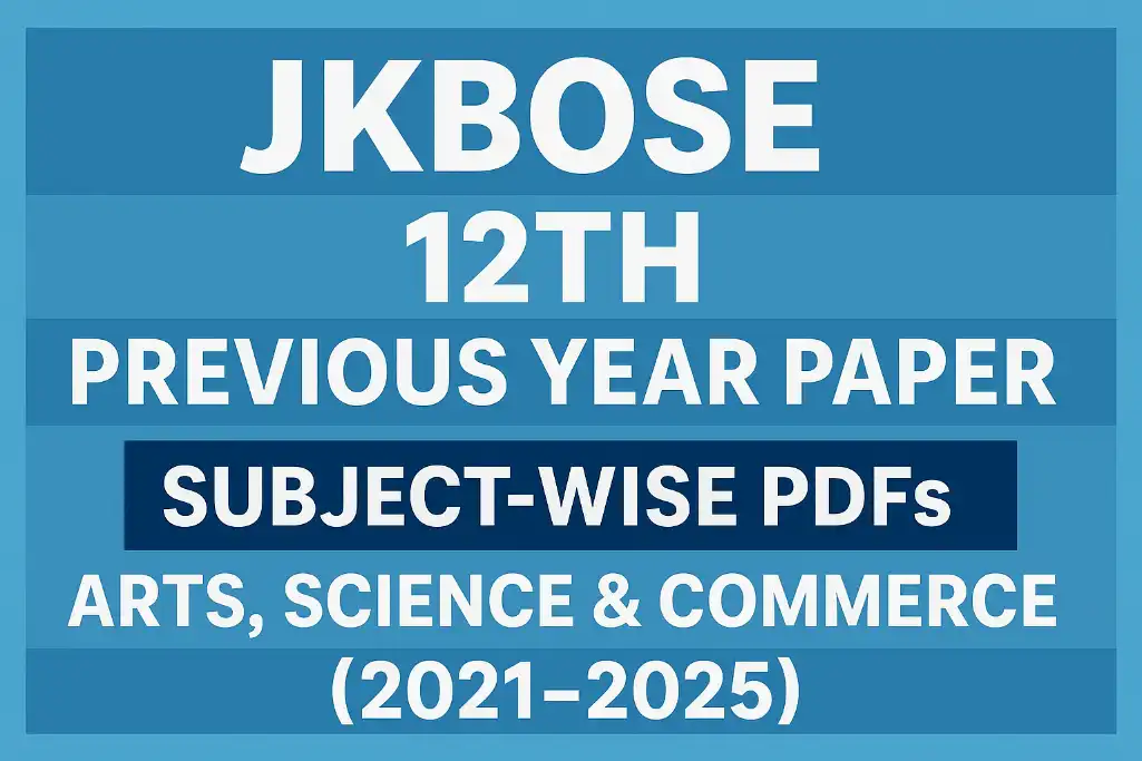 jkbose 12th Previous Year Papers