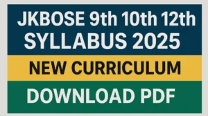 jkbose 9th 10th 11th 12th syllabus 2025