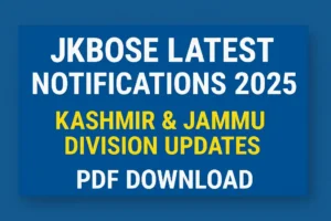 jkbose latest notification