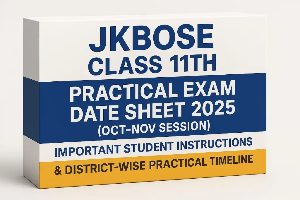 JKBOSE Class 11th Practical Exam Date