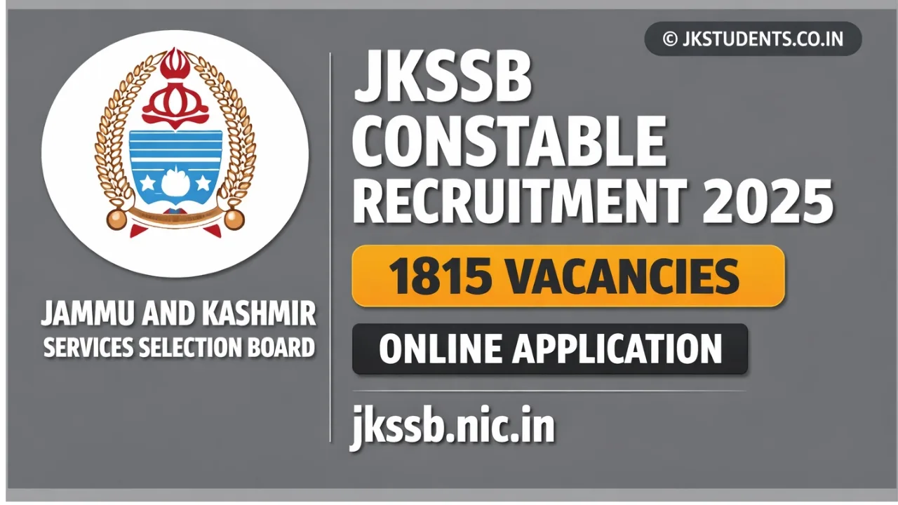 JKSSB Constable Recruitment 2025