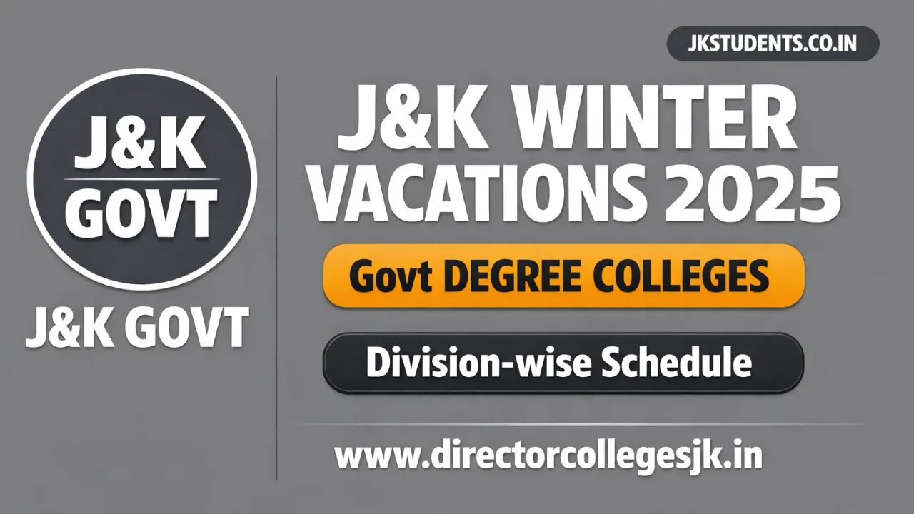 Winter Vacations in the Govt Degree Colleges of J&K