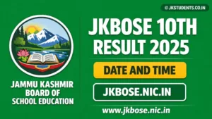 jkbose 10th Result 2025 Date and Time