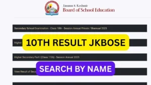 10Th result 2025 jkbose