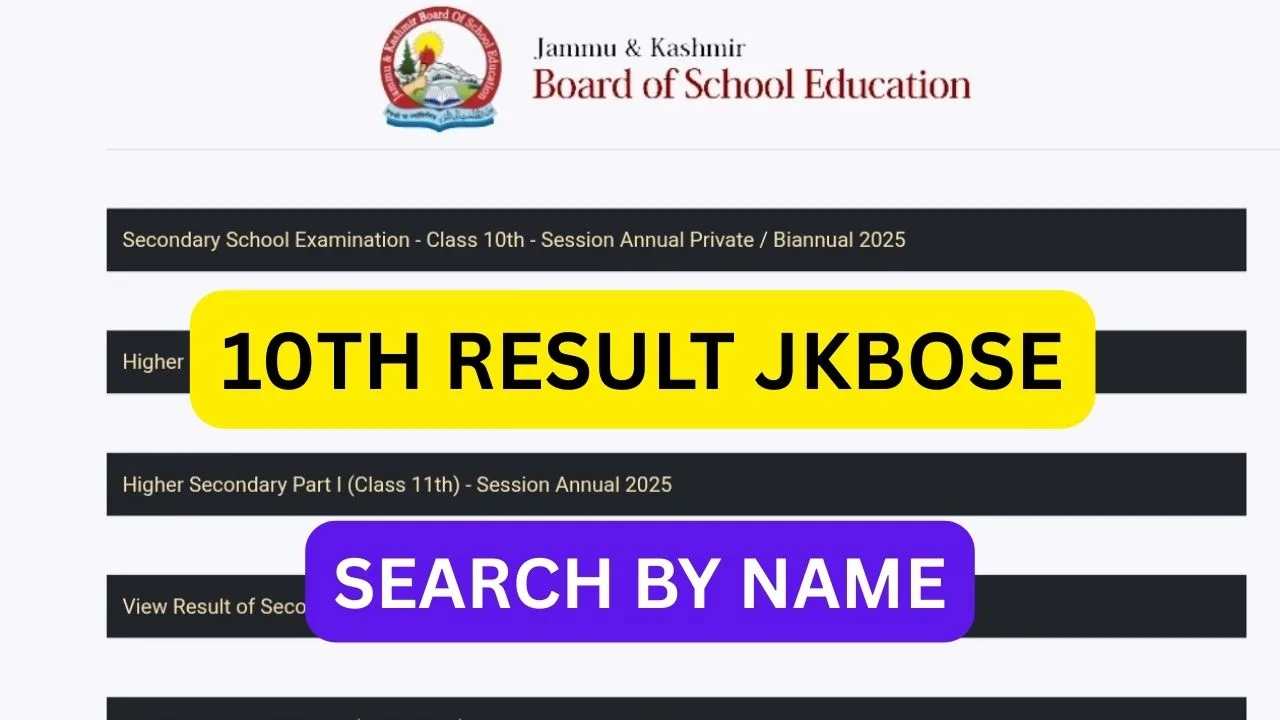 10Th result 2025 jkbose