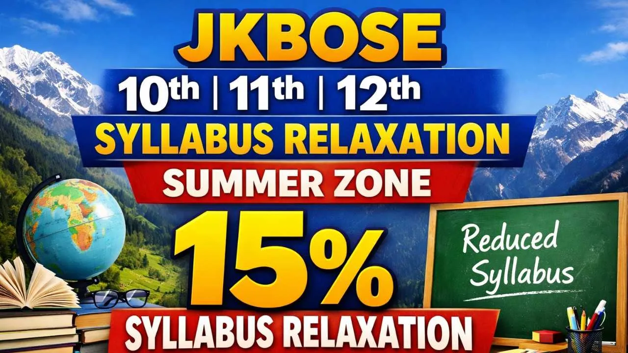 JKBOSE SYLLABUS relaxation 2026