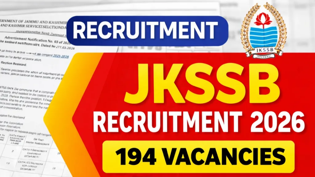 JKSSB Recruitment 2026