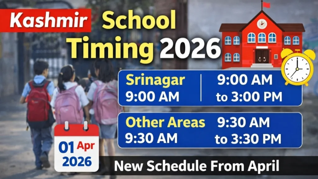 kashmir new school timing