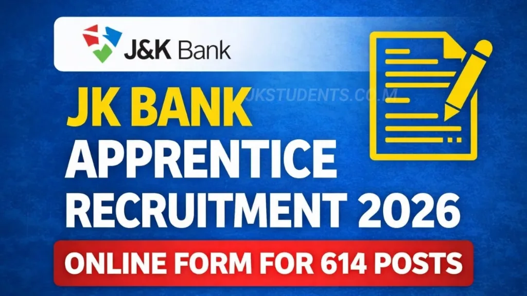 JK Bank Apprentice Recruitment 2026