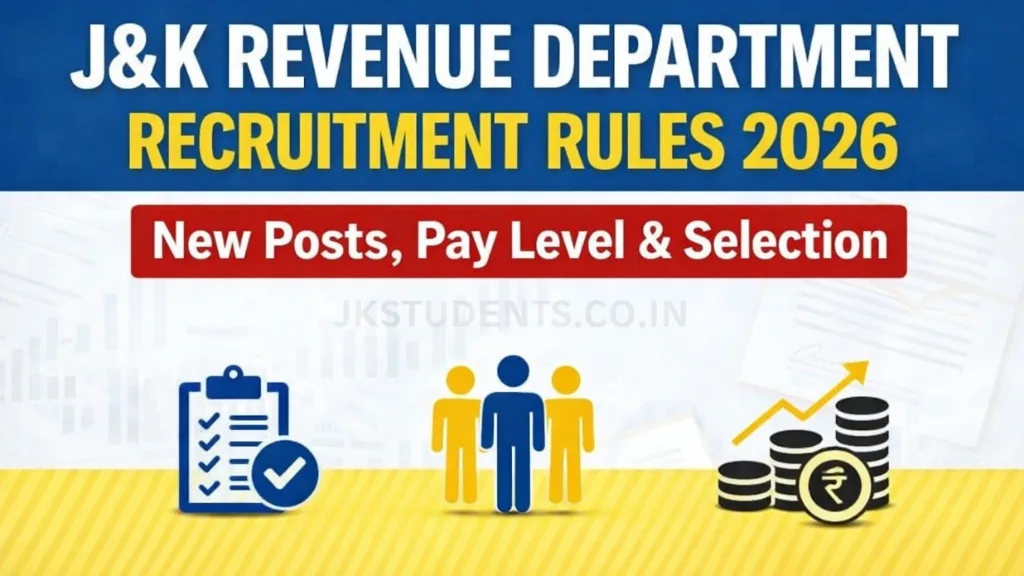 J&K Revenue Department Recruitment Rules 2026