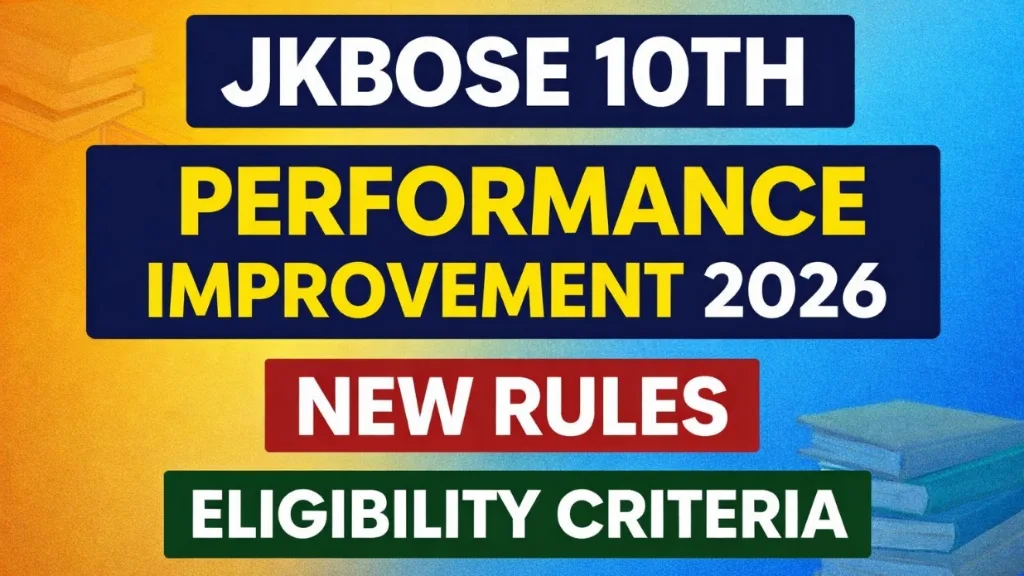 JKBOSE 10th Performance Improvement 2026