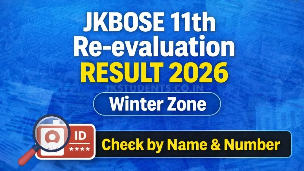 JKBOSE 11th Re-evaluation Result 2026 Winter Zone
