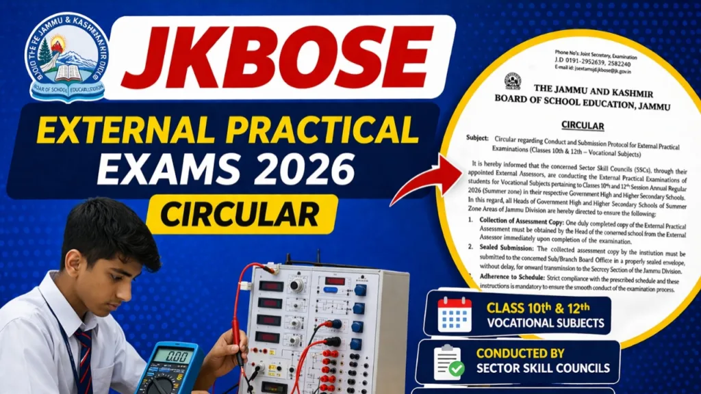 JKBOSE External Practical Exams 2026