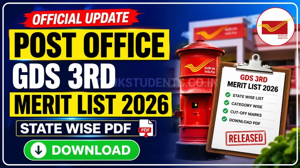 Post Office GDS 3rd Merit List 2026