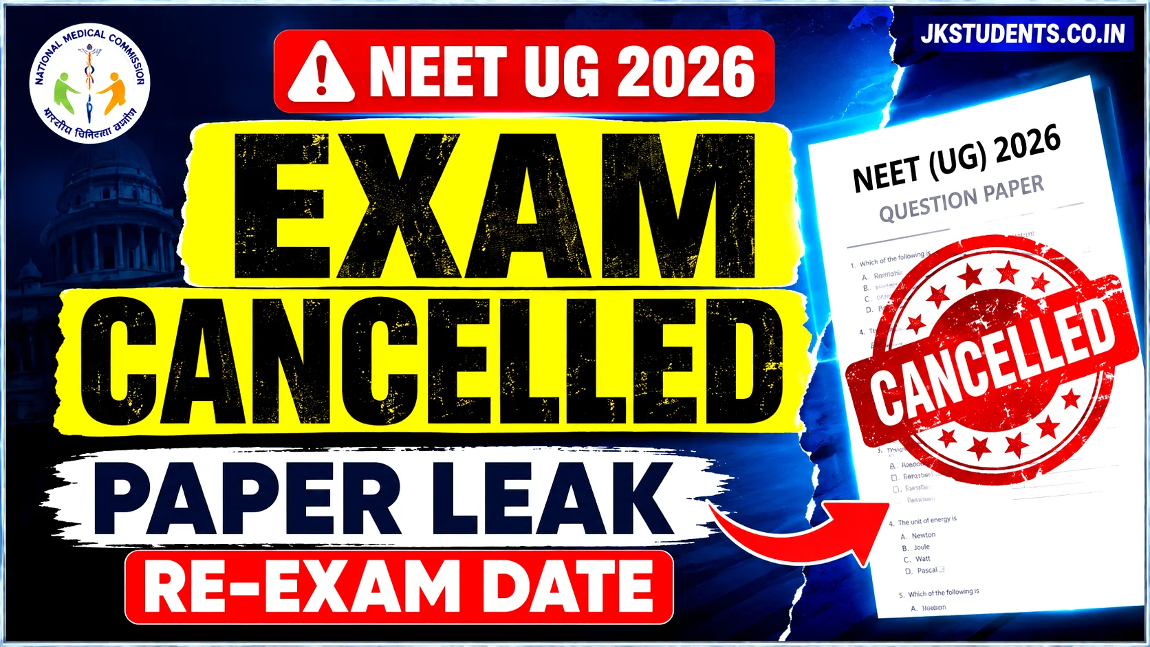 NEET UG 2026 Exam Cancelled